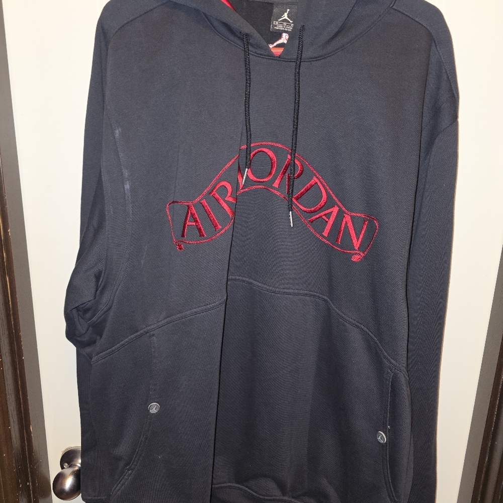 Jordan Black Hoodie with Red Logo - Picture 2 of 8